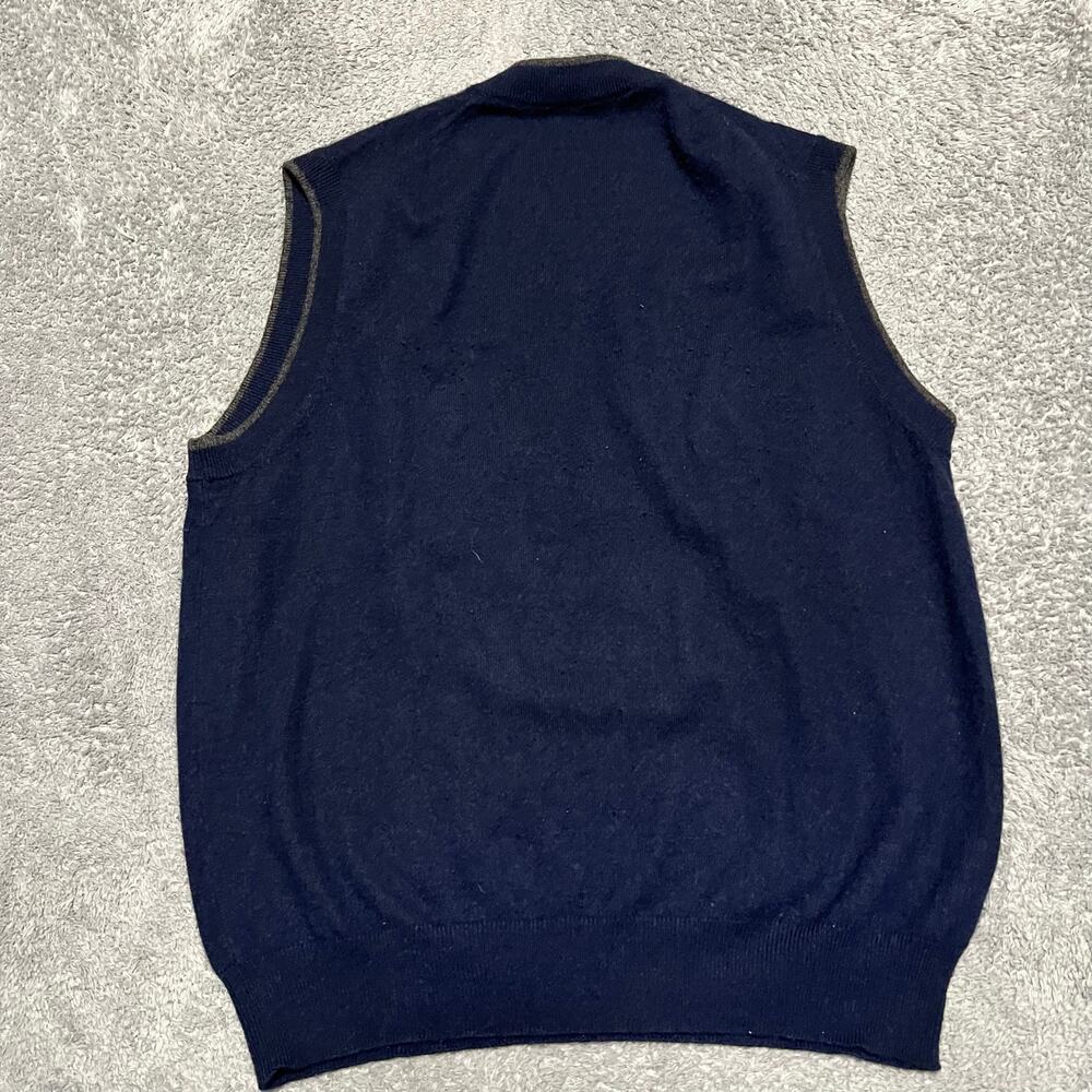 Mark Shale Sweater Vest Mens Large Blue Cashmere Grandpa - Picture 3 of 6